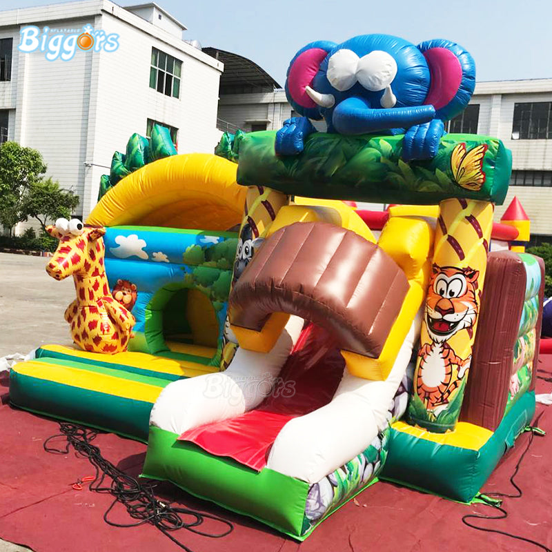 YARD Happy Zoo Bounce House Inflatable Jumper for Party
