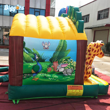 YARD Happy Zoo Bounce House Inflatable Jumper for Party