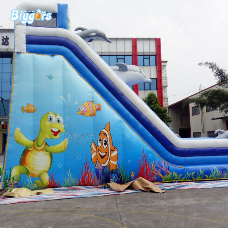 YARD Ocean Sea Bounce House Summer Inflatable Splashing Water Slide for Kids and Adults