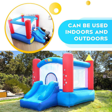 YARD Bounce House Slide 9.5'Lx6.6'Wx6.6'H Nylon Oxford with Blower - Yardinflatable