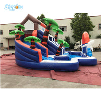 YARD Rainforest Bounce House Inflatable Summer Water Pool Slide PVC Material with Blower