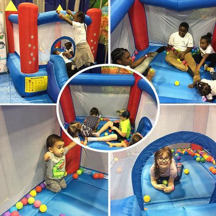 YARD Bounce House Slide 9.5'Lx6.6'Wx6.6'H Nylon Oxford with Blower - Yardinflatable