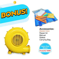 YARD Bounce House Dual Slide 12.1'x8.9'x7' PVC tarpaulin with blower - Yardinflatable