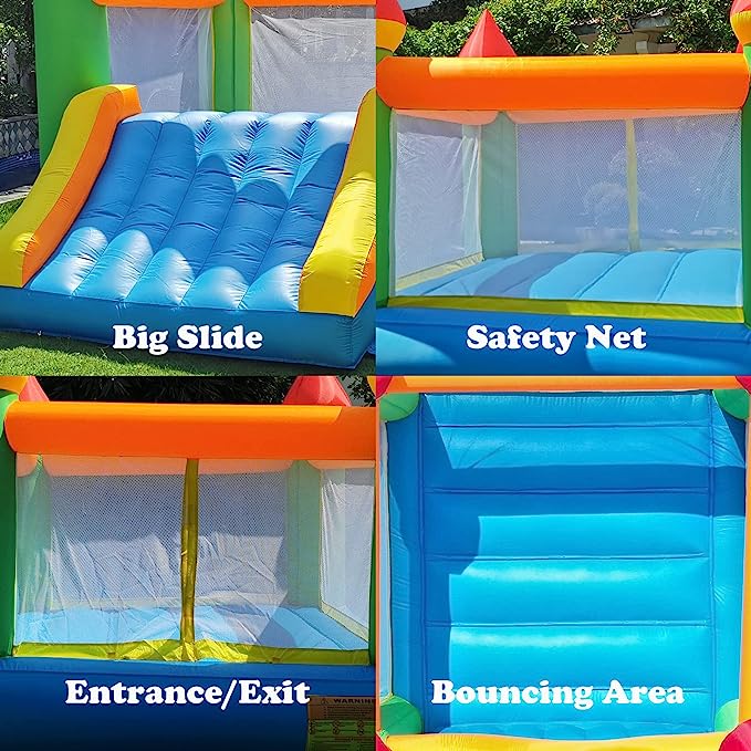YARD Bounce House Bouncy Castle Slide with Blower