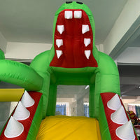 YARD Green Dinosaur Bounce House Inflatable Slide