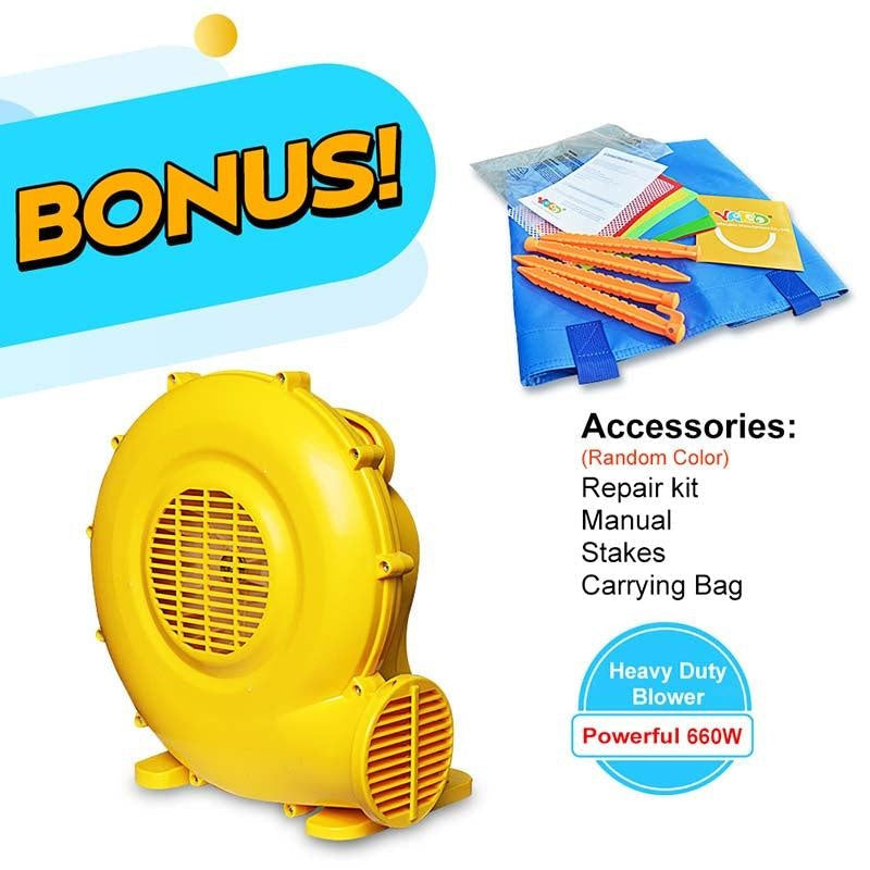 YARD Bounce House Jumper Castle 13.1'Lx12.5'Wx8.2'H with Blower - Yardinflatable