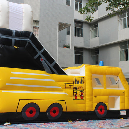 YARD Fire Truck Inflatable Slide Bounce House