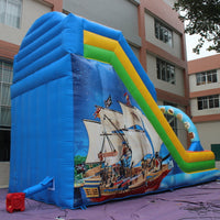 YARD Pirate Ship Bounce House Inflatable Big Slide with Blower PVC Material for Commercial Use