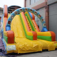 YARD Pirate Ship Bounce House Inflatable Big Slide with Blower PVC Material for Commercial Use