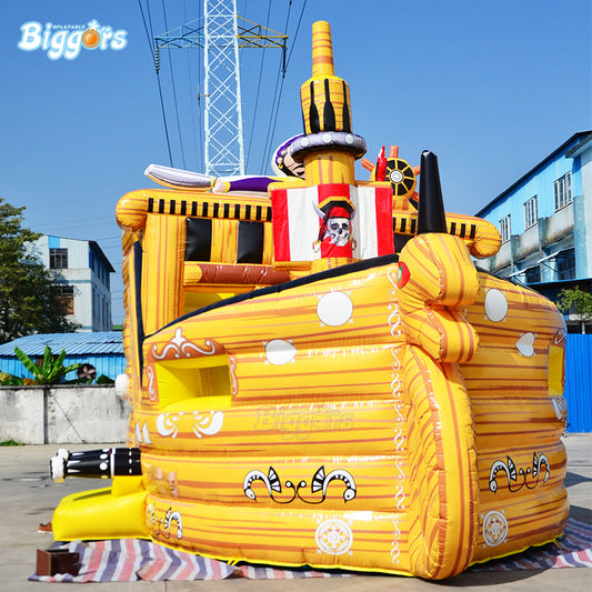YARD Pirate Ship Bounce House Inflatable Jumper PVC Material for Outdoor with Blower