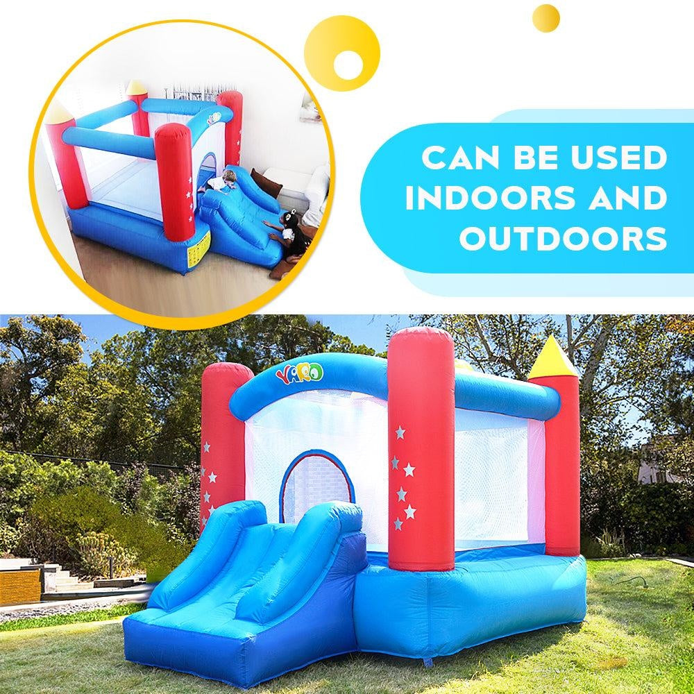 YARD Bounce House Slide 9.5'Lx6.6'Wx6.6'H Nylon Oxford with Blower - Yardinflatable