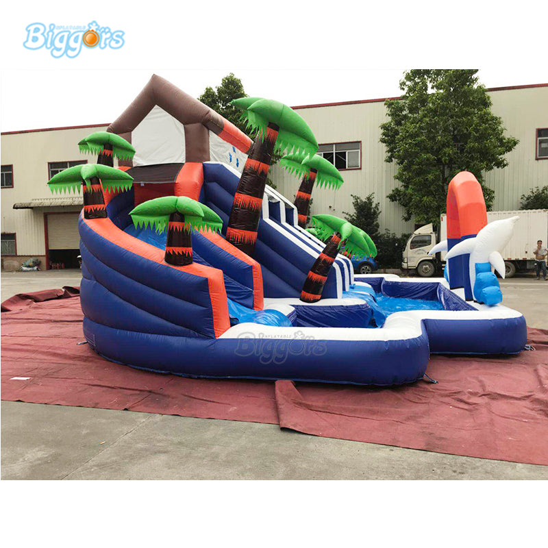 YARD Rainforest Bounce House Inflatable Summer Water Pool Slide PVC Material with Blower