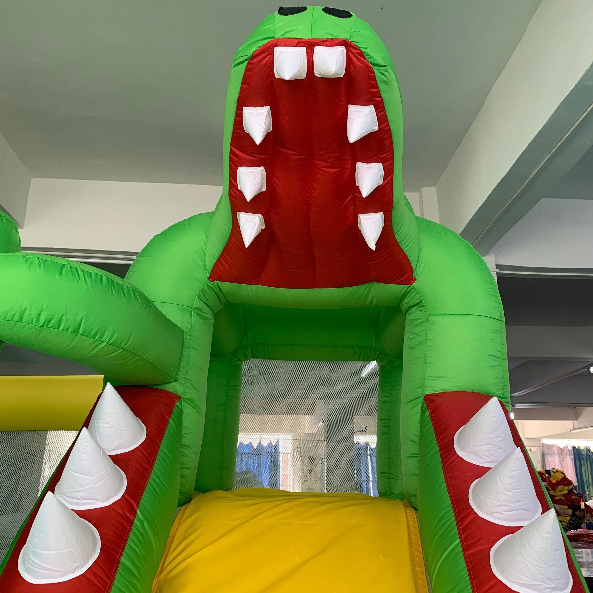 YARD Green Dinosaur Bounce House Inflatable Slide
