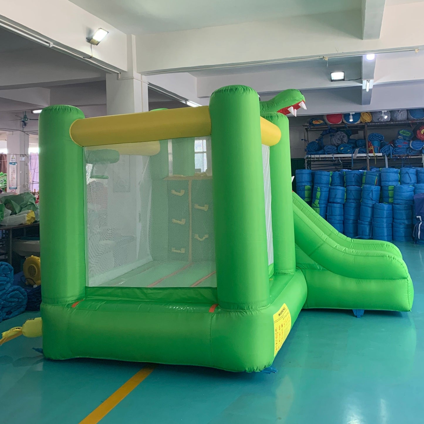 YARD Green Dinosaur Bounce House Inflatable Slide