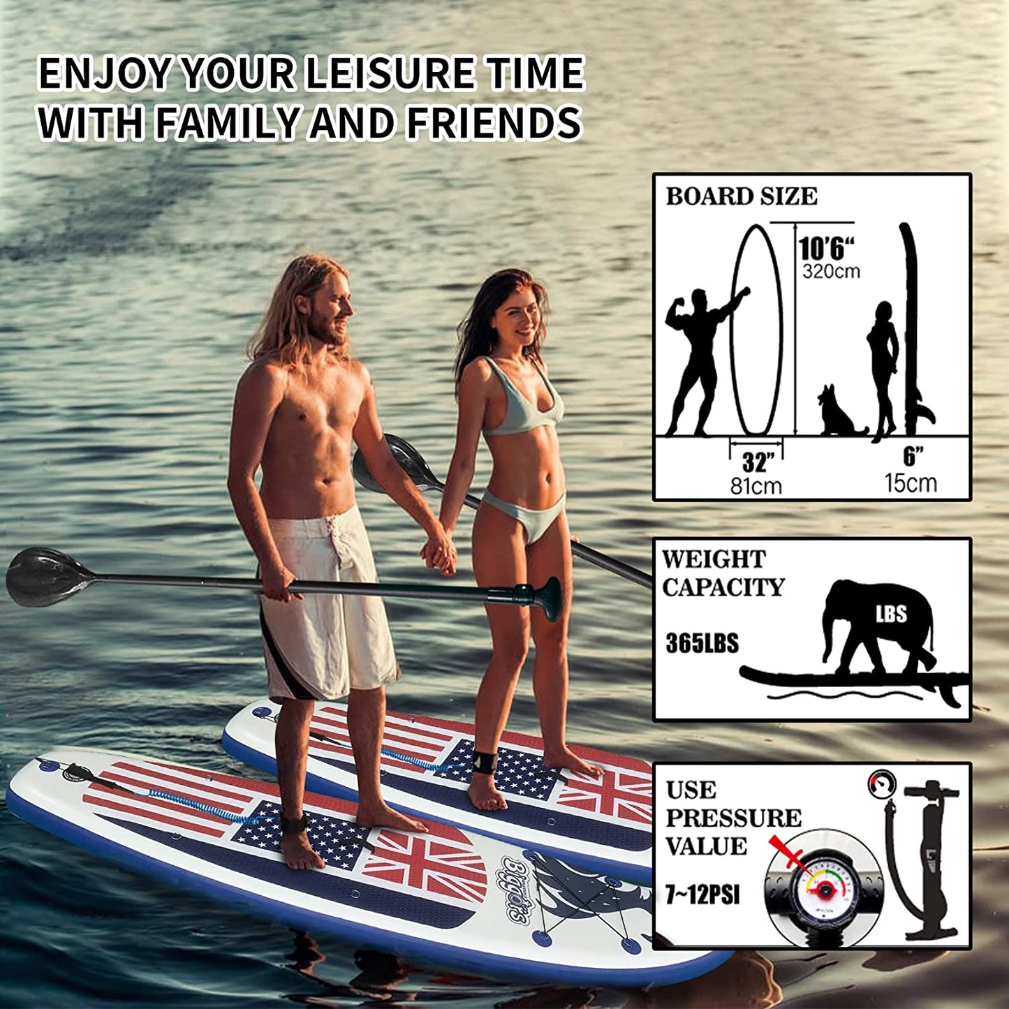 YARD Inflatable Stand Up Paddle Board with Pump for Sale