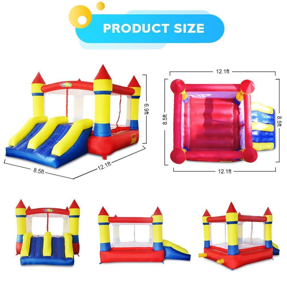 YARD Bounce House Dual Slide 12.1'x8.9'x7' PVC tarpaulin with blower - Yardinflatable