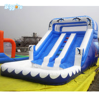 YARD Super Dual Lane Inflatable Water Park Slide Bouncer PVC Material  for Commercial Use