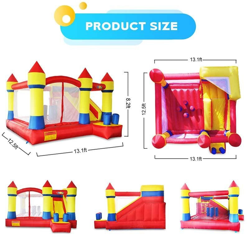 YARD Bounce House Jumper Castle 13.1'Lx12.5'Wx8.2'H with Blower - Yardinflatable