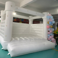 YARD White Wedding Bounce House Inflatable Bouncer with Blower