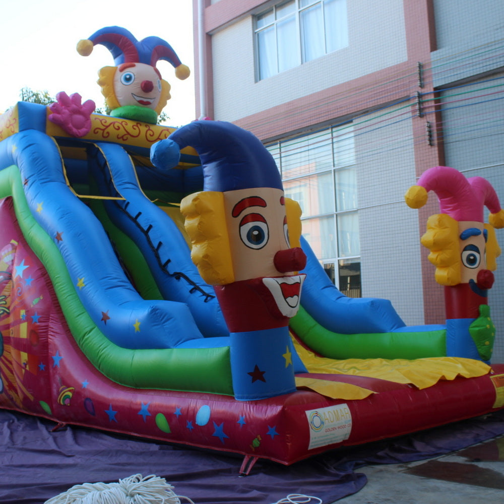 YARD Happy Clown Inflatable Slide Bouncer PVC Material