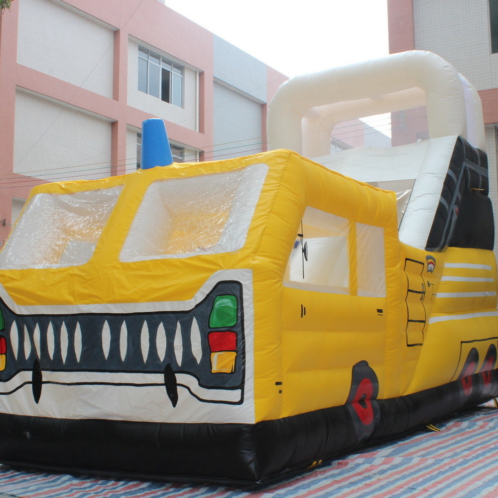 YARD Fire Truck Inflatable Slide Bounce House