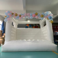 YARD White Wedding Bounce House Inflatable Bouncer with Blower