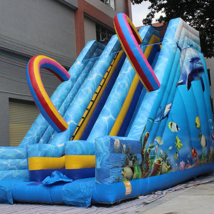 YARD Commerical Ocean Inflatable Double Slide for Rental Business